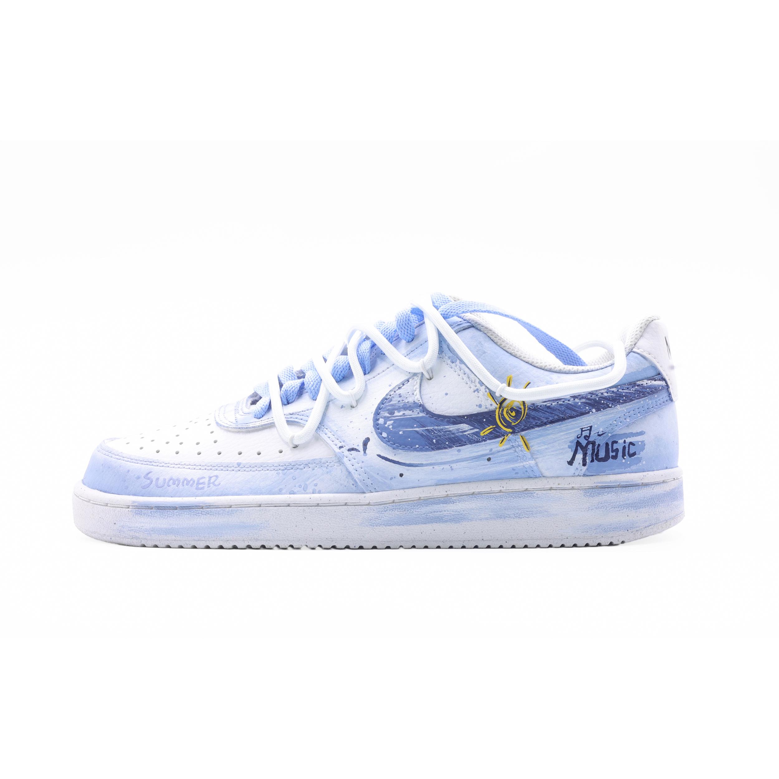 Nike Court Sunrise On The Sea Нескользящие износостойкие низкие кеды для скейтборда Унисекс DH2987-101(Команда ) 35