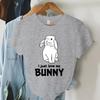 I Just Love My Bunny Print Unisexs Clothing Summer 2023 Funny Animal Tshirts Kawaii Short Sleeve T Shirt Unisex Streetwear Tops