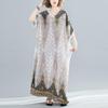 Vintage Floral Satin Maxi Long Dress for Women Plus Size Casual Loose Summer Dresses New In