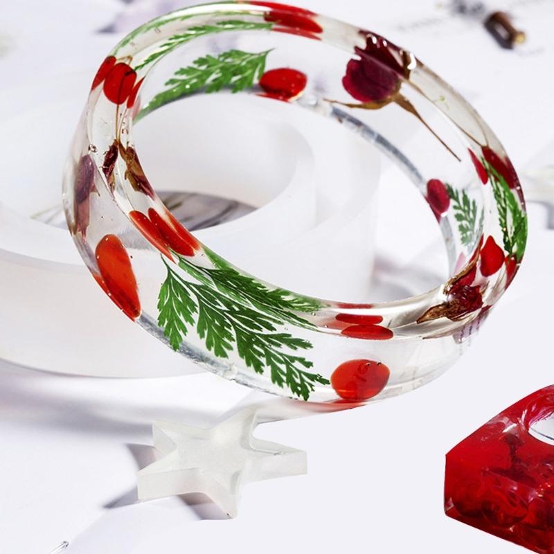 6 Cavities Silicone Rings Molds Silicone Jewelry Molds Resin Molds for Epoxy Resin Finger Rings Pendant Jewelry Making