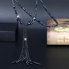 Geometric Pendant Necklace With Large And Small Squares