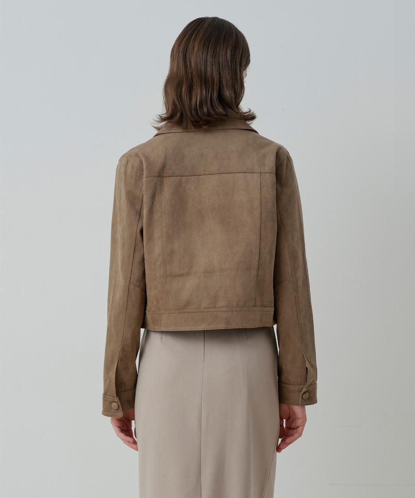 LE STUDIO Classic Suede Pocket Jacket (Kbe)