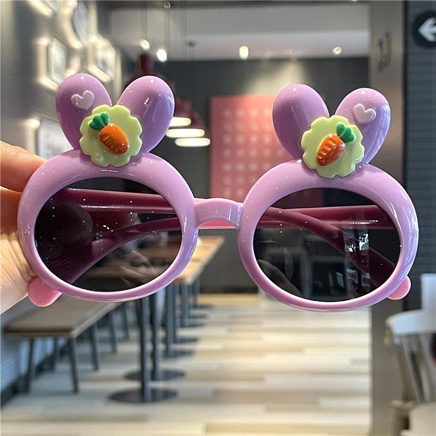Bunny Children'S Sunglasses Baby Cute Sunglasses Uv Protection Cartoon Super Cute Bow Glasses Women