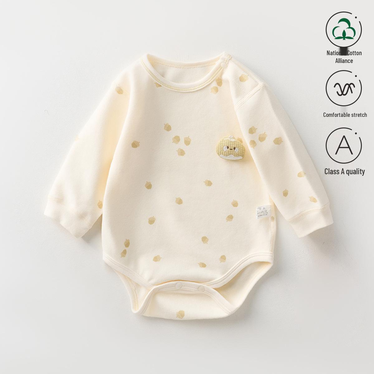 

Комбинезон из чистого хлопка для новорожденных - Весенне-осенний боди для малышей, Детский костюм для ползания на четыре сезона 59 cm