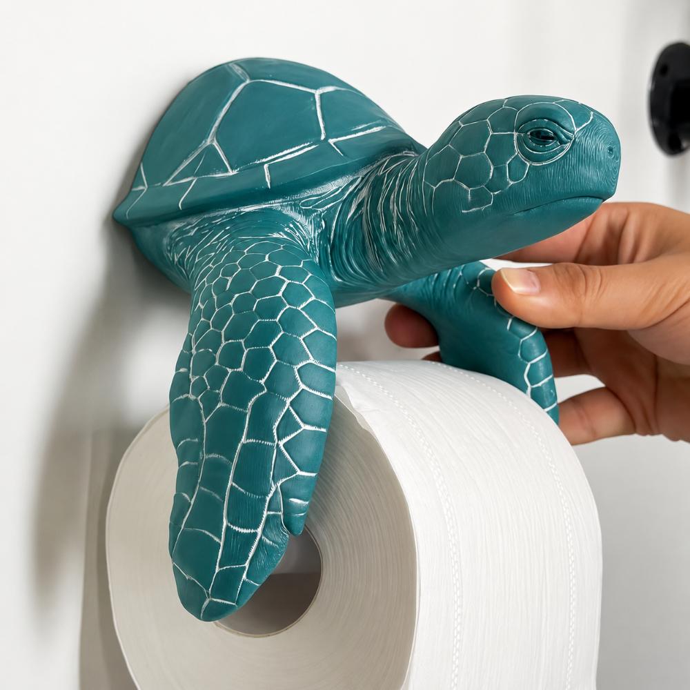 3D Printed Toilet Tissue Holder NO Drilling Toilet Paper Holder Turtle Paper Towel Holder Kitchen 1