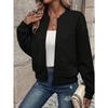Otoño Invierno 2025 Manga Larga Mujer Chaquetas con Cremallera Casual Sencillo Moda Elegante Mujer Nuevo Talla Grande Color Sólido Camisa Casual Sencillo Abrigos Cortos