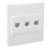 Cat 6 Ethernet Wall Plate 3 Port Female To Female Keystone Wall Plate Internet Wall Plate for CAT5 CAT5E CAT6 CAT6A