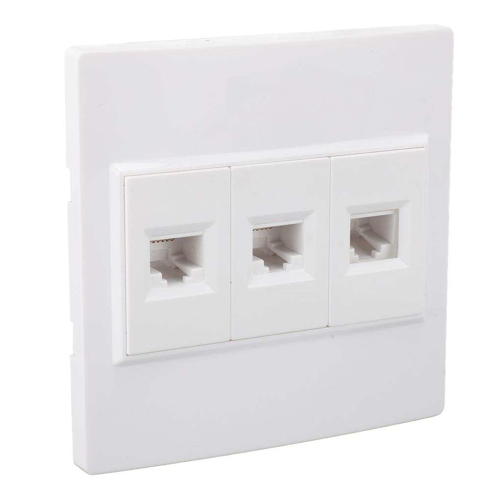 Cat 6 Ethernet Wall Plate 3 Port Female To Female Keystone Wall Plate Internet Wall Plate for CAT5 CAT5E CAT6 CAT6A
