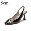 Sandals for Women 2025 Summer New High Heels Womens with A Straight Toe and A Back Empty Sole High Heels Sandal Sandalias Mujer