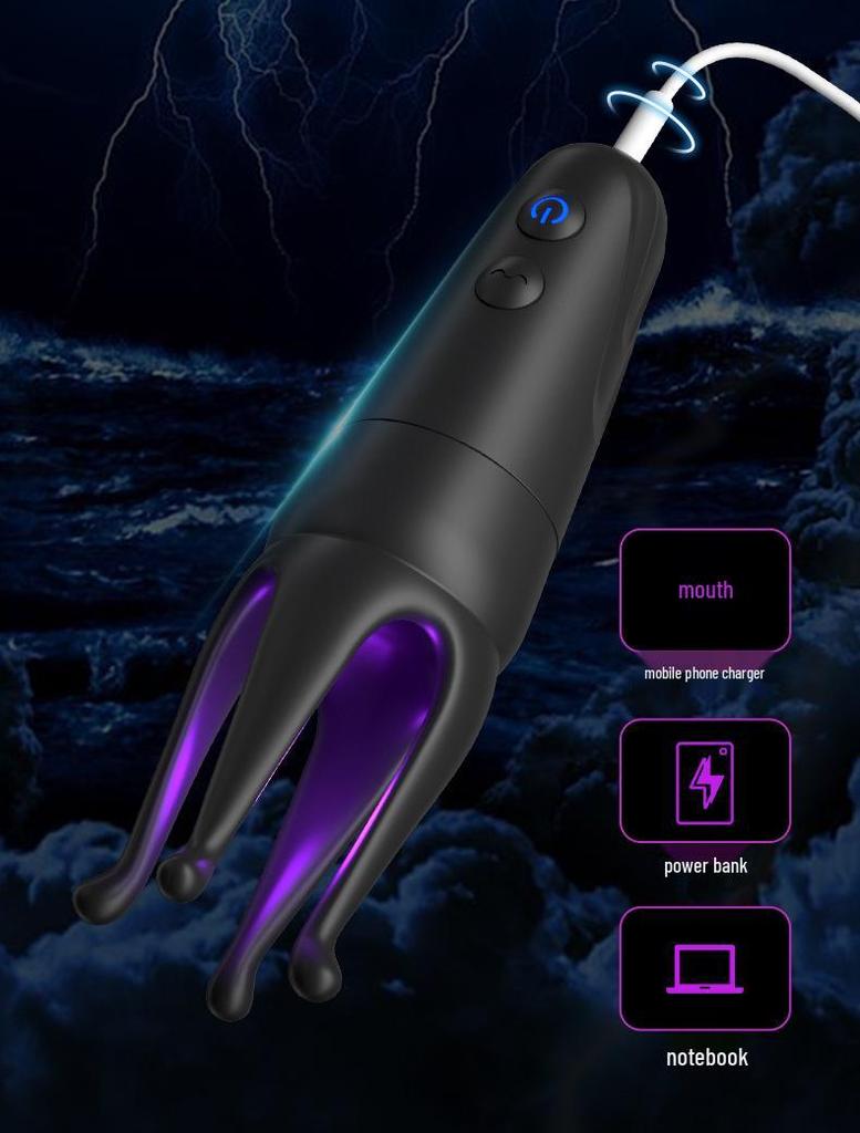 Comele Herren Oktopus Prostata-Massagegerät: Elektrischer Schock Lusttrainer & Masturbator