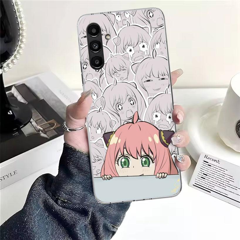 S-Spy Family Anya Phone Case For Samsung Galaxy A13 A14 A15 A16 A17 A53 A54 A55 A56 A57 A33 A34 A35 A36 A37 A23 A24 A25 A26 Gala