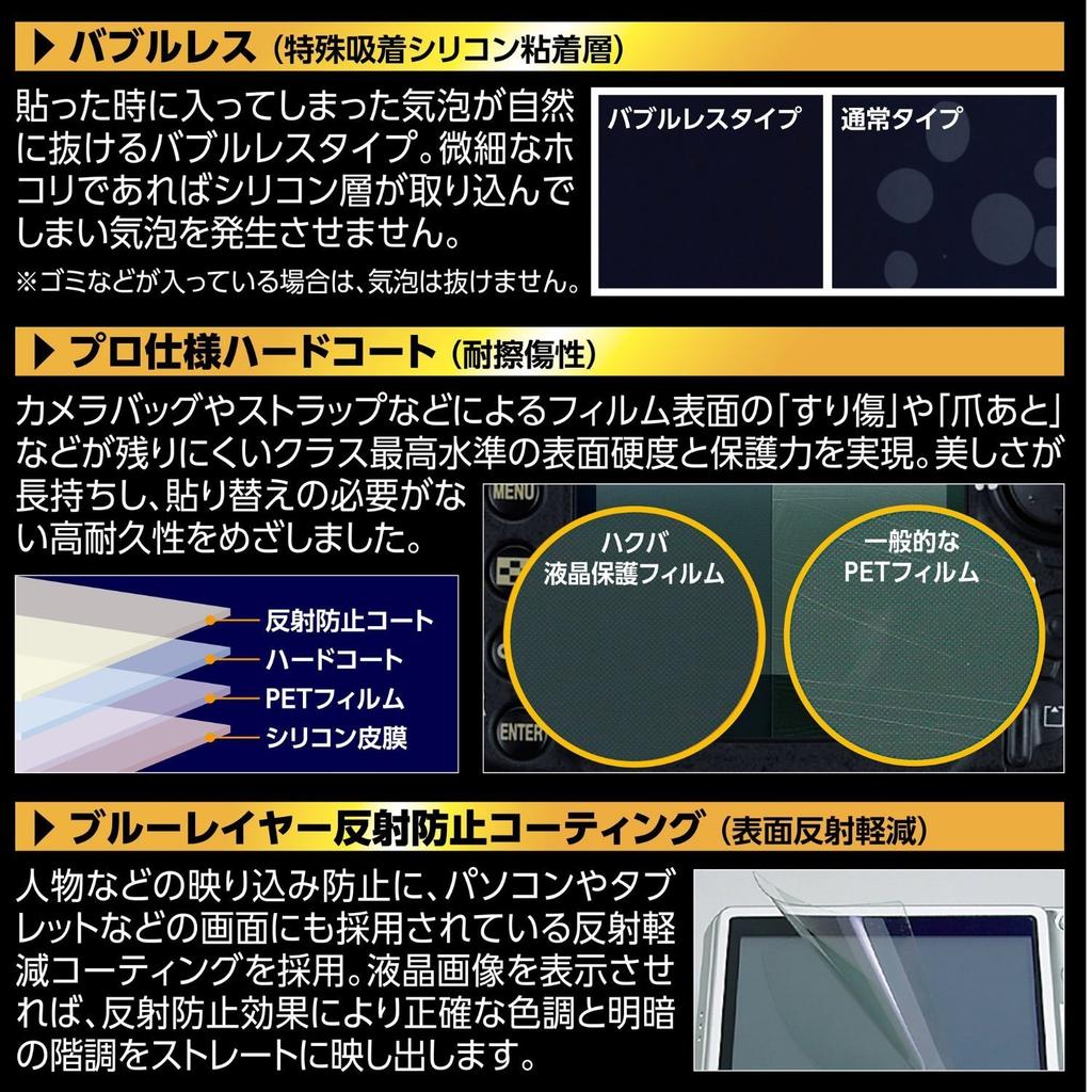 HAKUBA Digital Camera LCD Protective Film Mark II for Canon IXY650 (DGF2-CAX650)