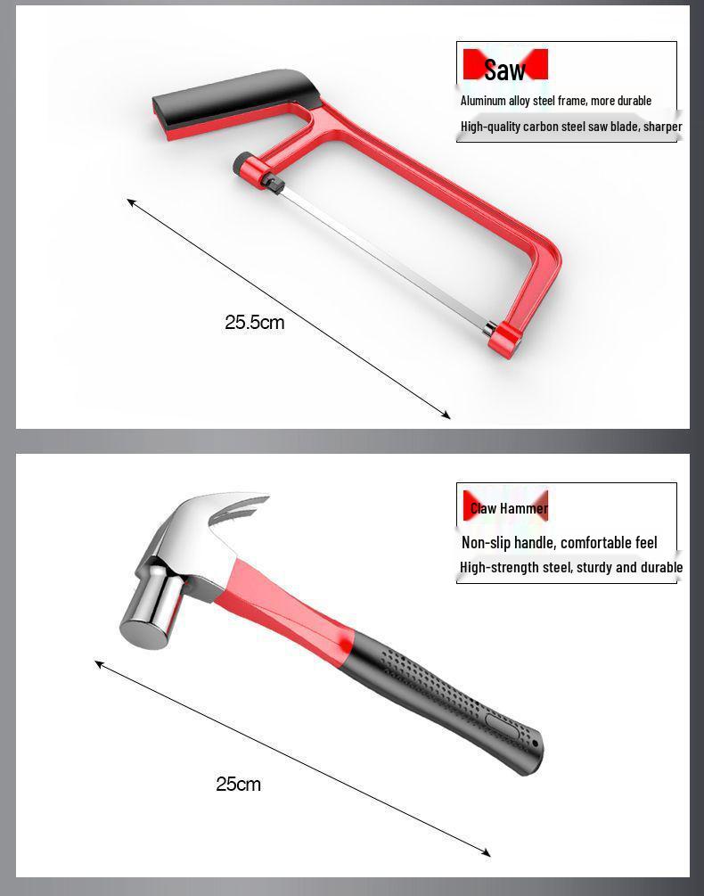 Complete Cordless Drill & Multifunctional Tool Set with Electrician Tool Bag