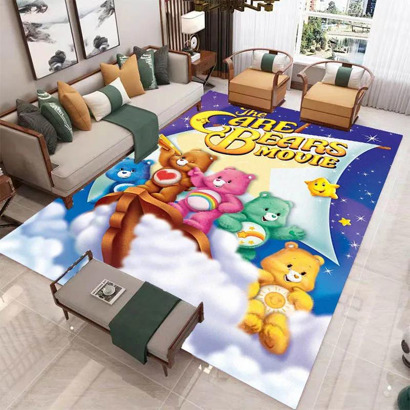 MINISO Cute C-Care Bears Printed Carpet Kitchen Mats Non -slip Carpet Outdoor Carpets Area Rug Bedroom Decor Birthday Gift