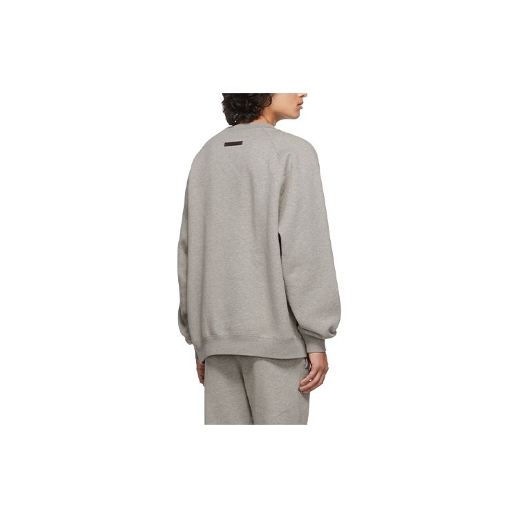 Fear of God Essentials Fleece Crewneck Sweatshirt FW21 Unisex Tops Dark-Heather-Oatmeal FOG-FW21-369