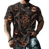 Unisex Loose Fit Casual Short Sleeve T Shirt Halloween Themed Print Top Comfortable Everyday Wear