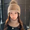Rabbit Fur Hat Women's Autumn and Winter Fashion Fleece Warm Wool Hat Cycling Ear Protection Duck Tongue Knitted Hat
