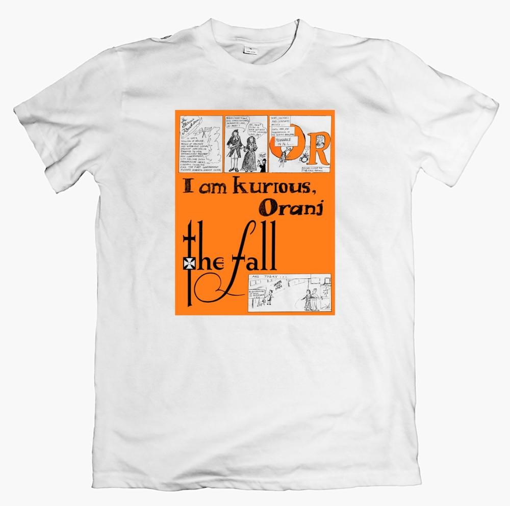 The fall i am kurious oranj tshirt 80s post punk band tee vintage style unisex S