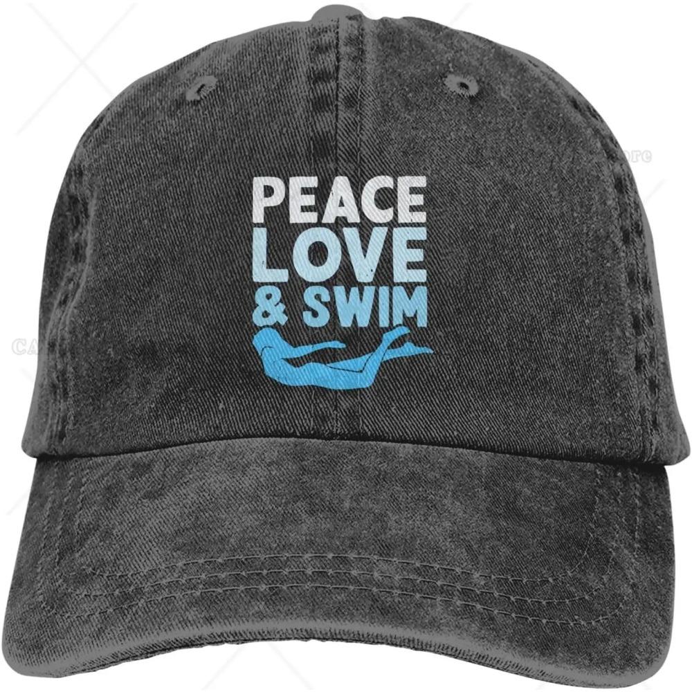Swim Retro Art Baseball Cap Golf Dad Hat Adjustable Original Classic Low Profile Cotton Hat Men Women