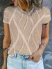 Vintage Summer Women's 3D Wave Printed T-Shirt Graphics Tees Fashion Short Sleeves Tops Round Neck T-Shirts Y2k Woman Clothing