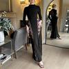 Women's Sexy Hollow Lace Long Sleeve Bodycon Dress for Autumn