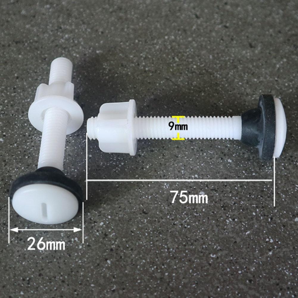 Accessory Toilet Bolts Hardware Plastic/Stainless Steel White/Silver