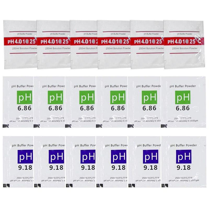 A84X-90 Pack PH Meter Buffer Solution Powder 6.86/4.00/9.18, PH Calibration Solution Packets For Precise PH Meter