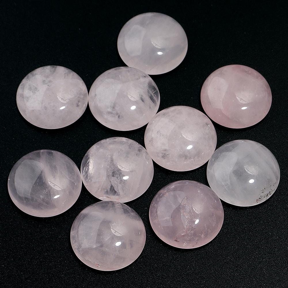 5/10pcs Natural Stone Cabochon Beads Powder Crystal Round Flatback Cabochon Cameo For Jewelry Making DIY Rings Necklace Supplies