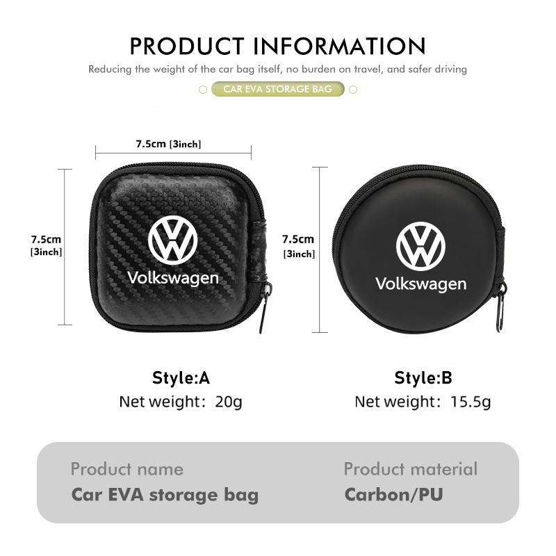 Earphone Data Case Car EVA Storage Bag Mini Headset Box For Volkswagen VW Golf 4 5 6 7 Polo Jetta Sagitar Magotan Passat B5 B6