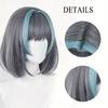 Cheshire Blue Route COS Wig Dark Grey Pick Dyeing Synthetic Hair Resistant To High Temperatures Suitable For Costumes Props Games Costumes Photography