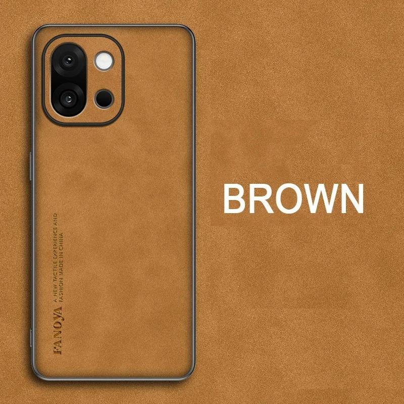 Case For OnePlus 15 Lambskin PU Leather Matte Phone Cover For OnePlus 15 1+ 15 Silicone Soft Frame Shockproof Back Cases Shell