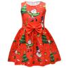 European And American Christmas Halloween Cute Princess Dress Bow 3D Digital Printing Girls Dress