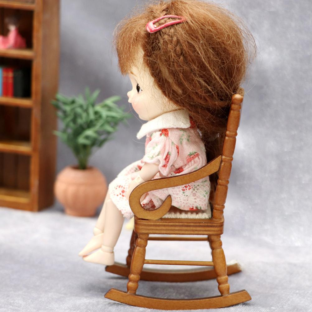 

Кресло-качалка, мебель, крошечная модель кукольного домика, мини-очаровательные детские аксессуары малиновый