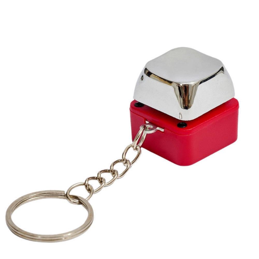 Metal Key Ring Prank Toy Mild Pulse Induction Prank Electric Shock Button Holiday Entertainment
