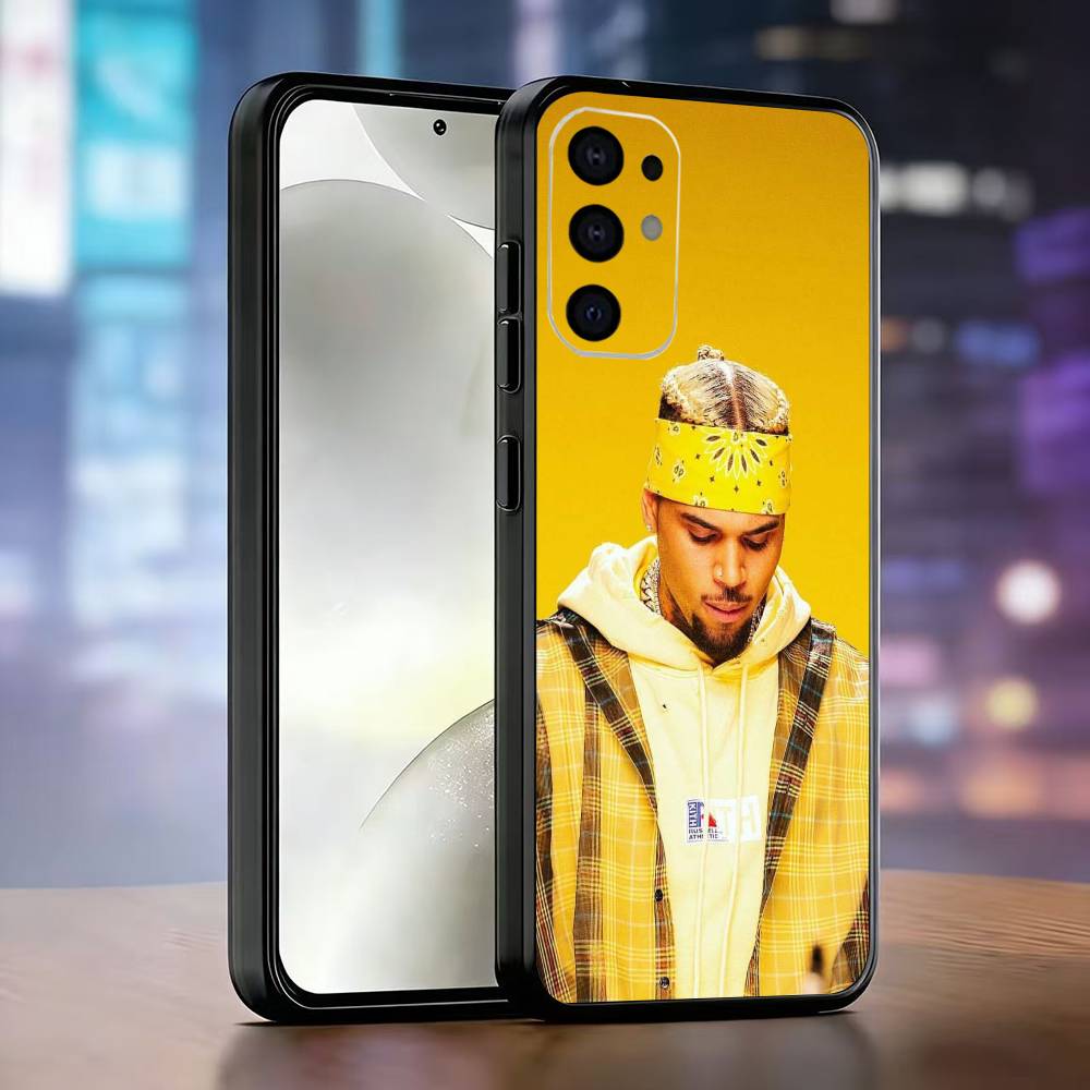 Rapper C-Chris Brown Phone Case For Samsung S25,S24,S21,S22,S23,S30,Ultra,S20,Plus,Fe,Soft Silicone Black Cover