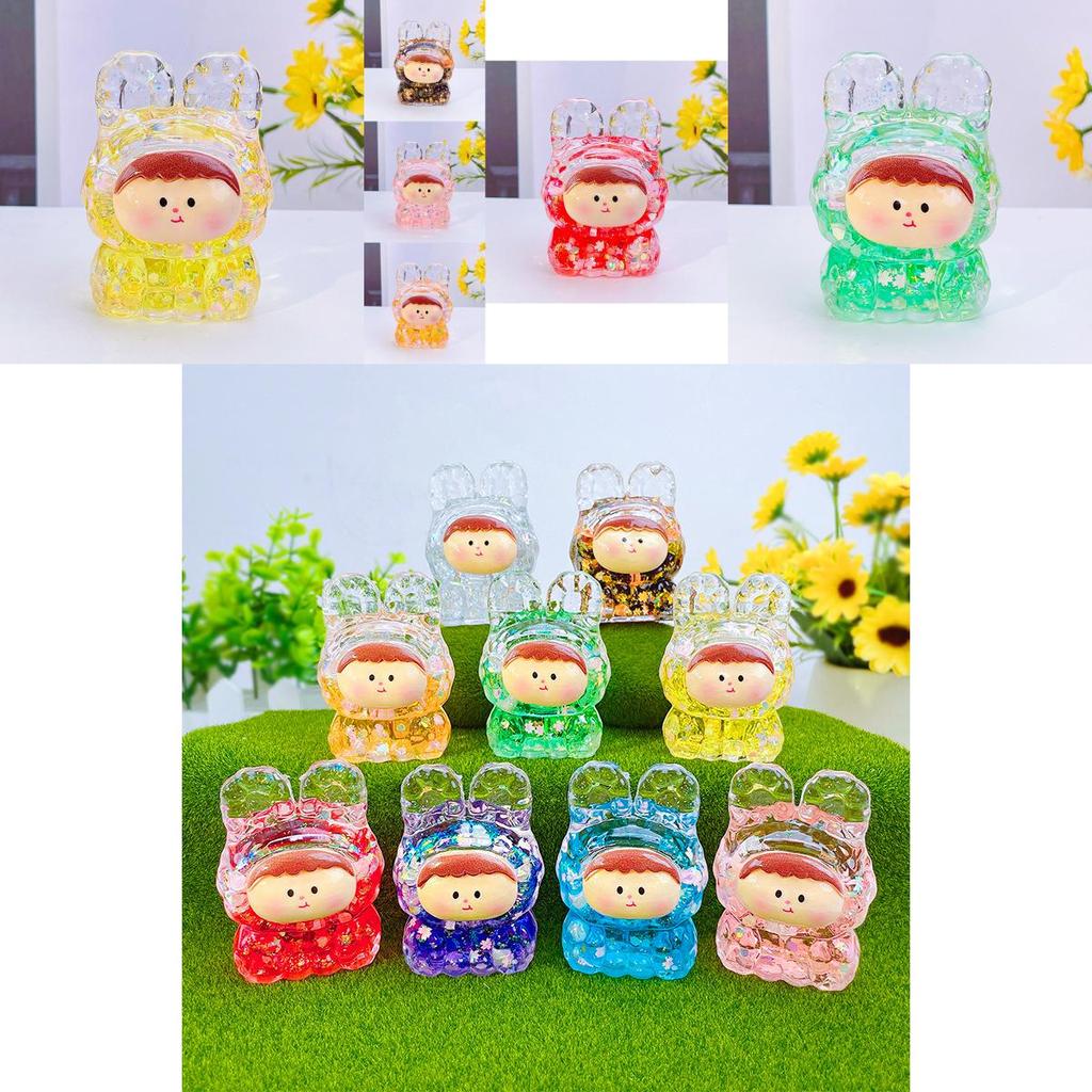 Adorable Cartoon Lilith Figurine Nightlight With Glowing Glitter For Home Decor