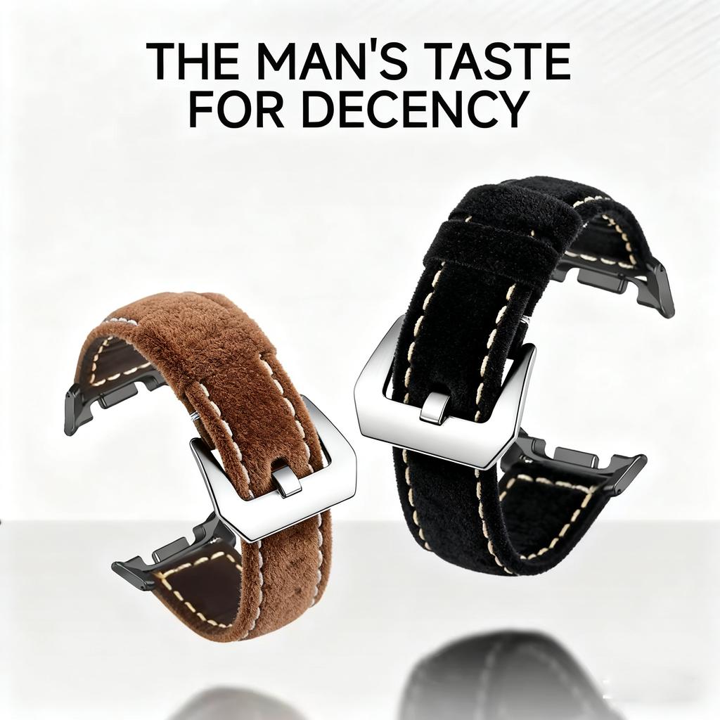 Leather Strap For Samsung Galaxy Watch 8 44mm 40mm No Gap Replacement Band Galaxy Watch 8/8 Classic 46mm Bracelet Accessories