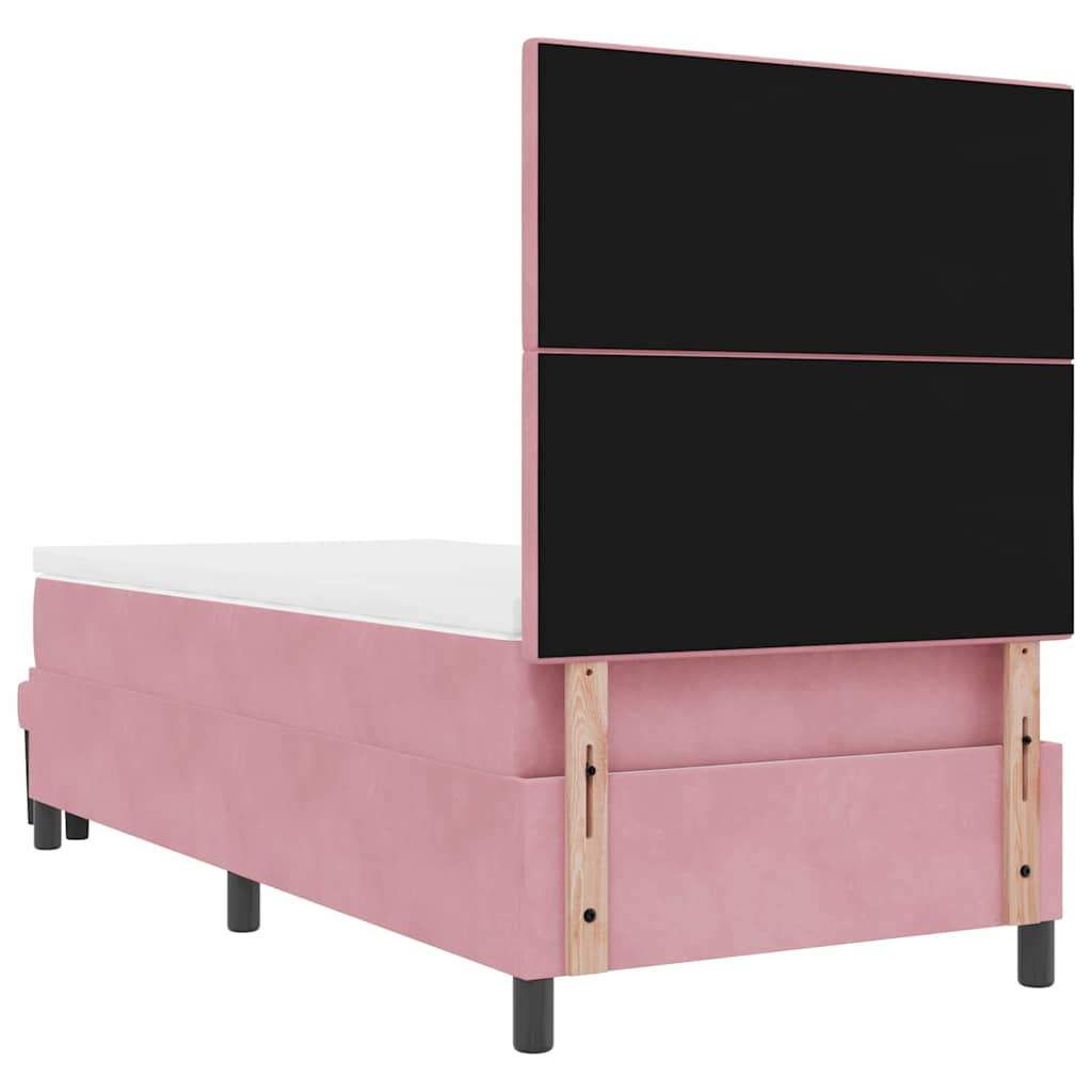 Pink Box Spring Bed with Headboard 200 x 100 cm Velvet