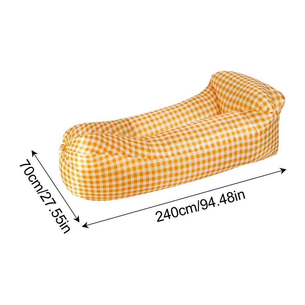 Inflatable Sofa Portable Couch Chair Inflatable Lounger Beach Chair Inflatable Air Lounger For Camping Swimming Pool Beach Party