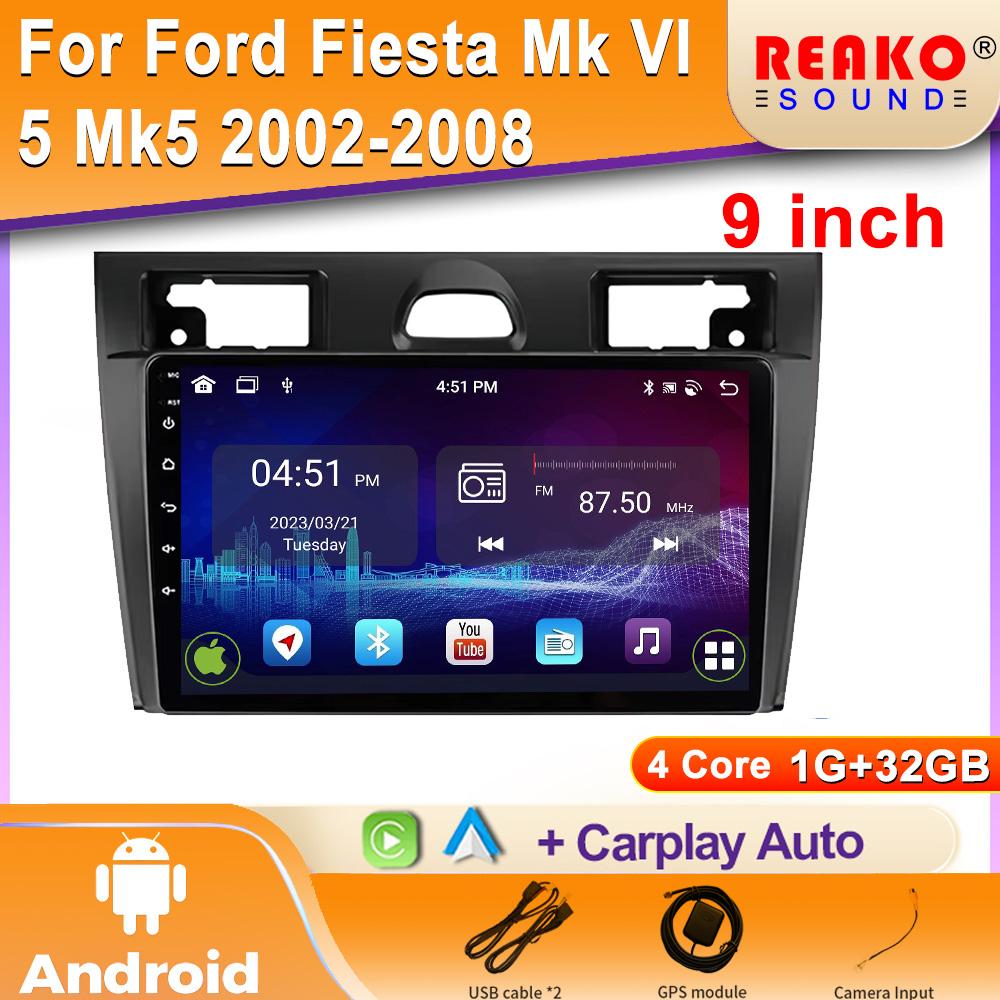

Android Car Radio For Ford Fiesta Mk VI 5 Mk5 2002 - 2008 Мультимедиа GPS Навигатор Плеер Стерео Carplay 2 Din DVD Carplay 4 core 1GB+32GB carplay