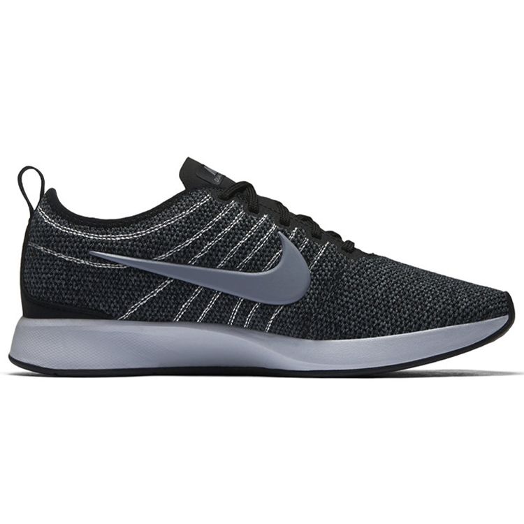 Nike Dualtone Racer Casual Fabric Shock Absorption Non-Slip Wear-Resistant Breathable Low-Top Running Shoes Women sneaker Black Silver AH0312-003