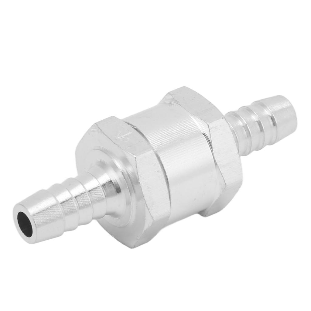 Non Return One Way Check Valve Aluminum Alloy Universal for Fuel Gasoline Oil Petrol Diesel Water8mm 0.32in