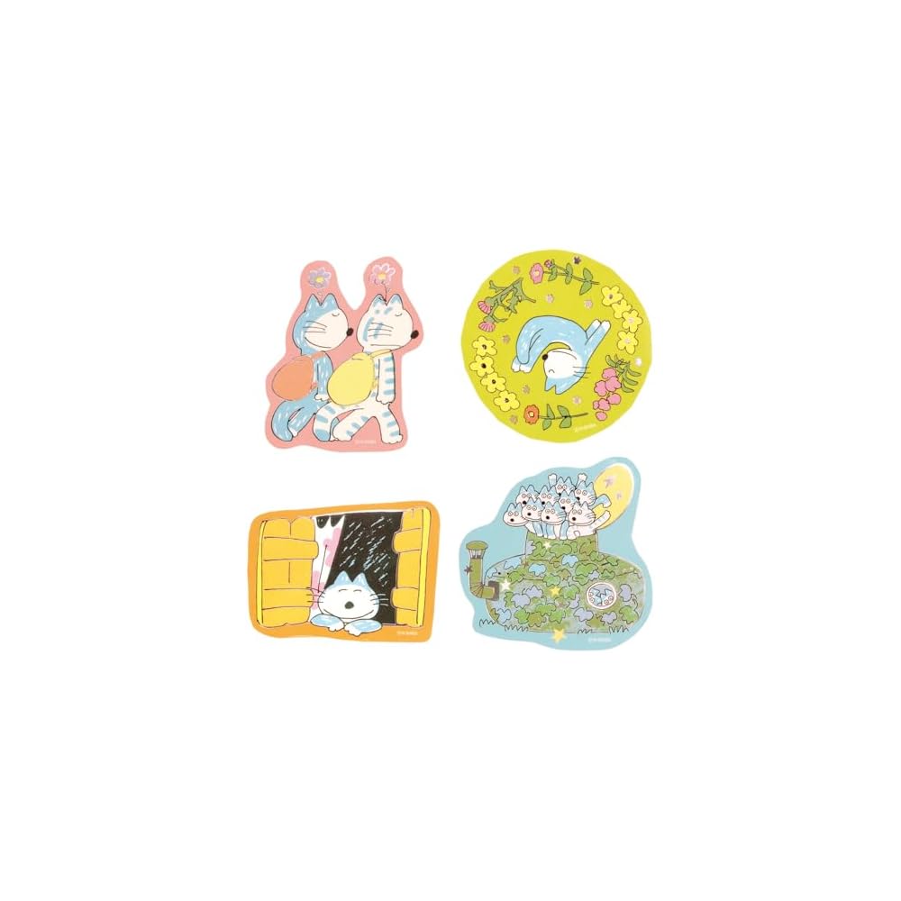 Gakken Stayful 11 Cats Foil Sticker Set Z15201 10 Stickers Decorative Art Supplies