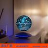 14cm Magnetic Levitation Starlight Globe: Romantic Seven-Color Rotating Starry Sky Lamp