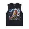 European And American High Street Retro Washed Old Rock Sweat Vest Couple Casual Direct Injection Printing Sleeveless T-Shirt Men
