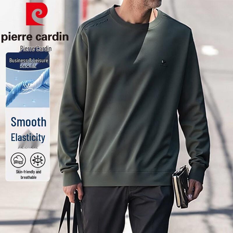 Pierre Cardin Men's Crew Neck Long Sleeve Casual Sweatshirt Tee