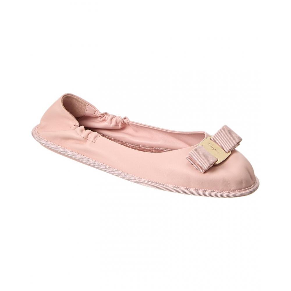 

Salvatore Ferragamo Ferragamo Varina Voy Кожаные балетки розовый