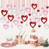 36Pieces Glittering Sequins Heart Pendant Love Heart Ornament For Valentines Day Wedding Bridal Showers Engagement Party