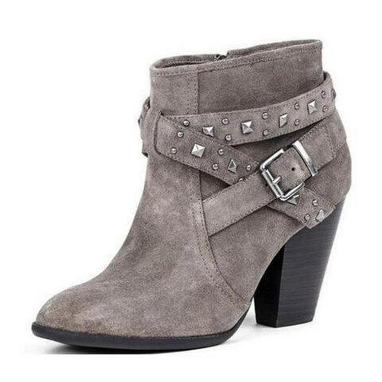 Women's High-Heeled Leather Boots - Autumn/Winter 2021 European & American Style