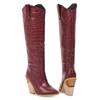 Women's High Heels Knee High Boots Western Cowboy Boots Women Winter Shoes Pointed Toe Ladies Motorcycle Boots Custom WSH3458